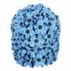 bonnet de bain à fleurs bleu noir marine