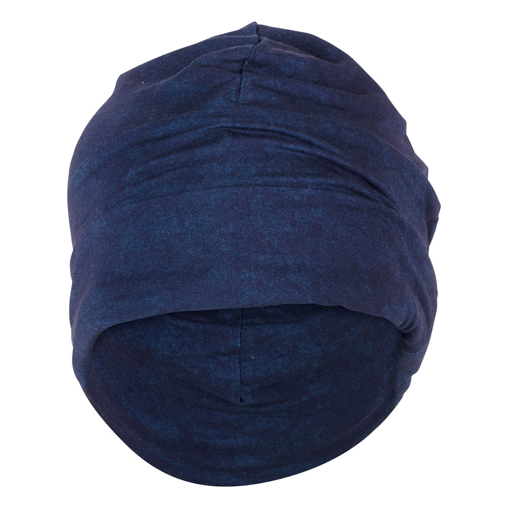 Bonnet Rembourré Femme Cancer/chimiothérapie - Motif Visages Africains Bleu/noir - Taille Réglable - Fait Main USA