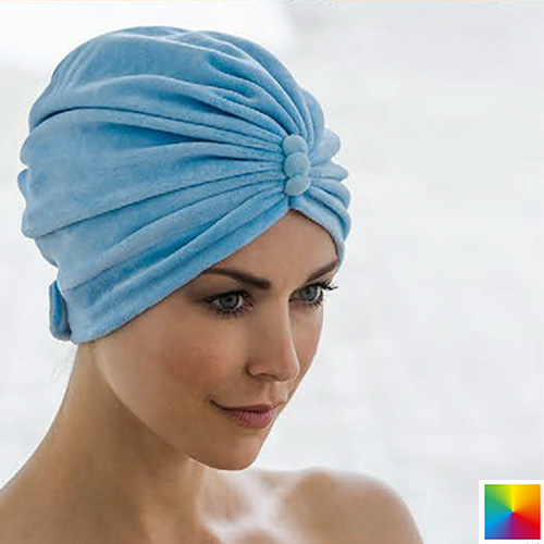 Bonnet de Bain Fantaisie Tissu Noir avec scratch - Bonnet de Bain