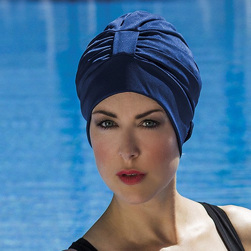 Bonnet de Bain Fantaisie Tissu Noir avec scratch - Bonnet de Bain