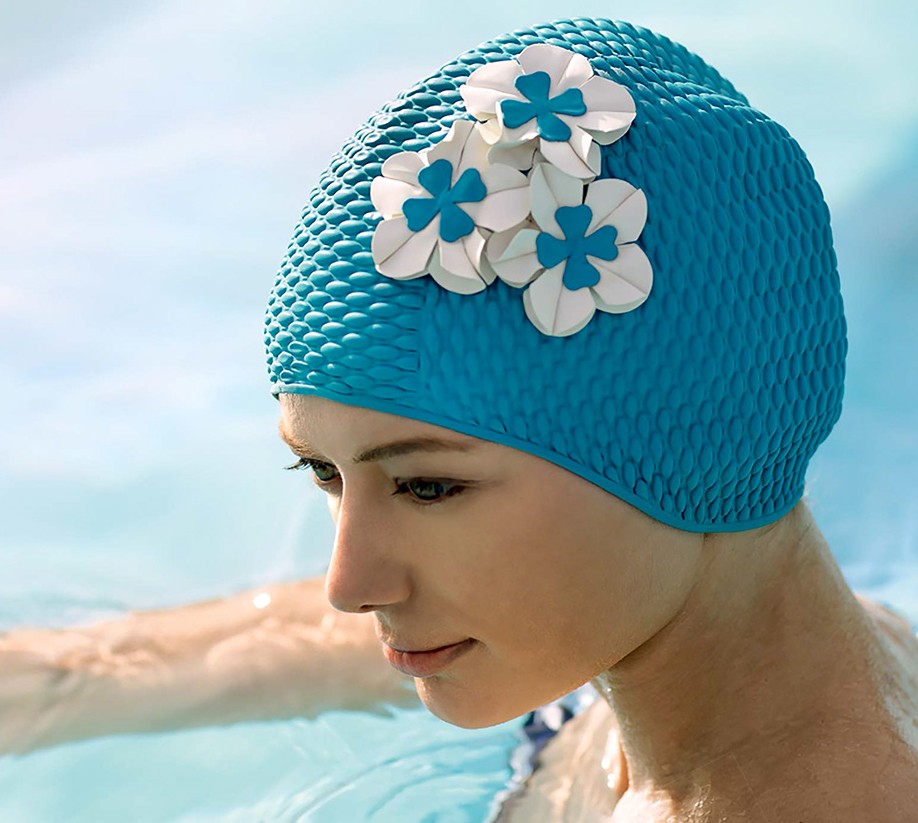 Bonnet de ban gaufré turquoise