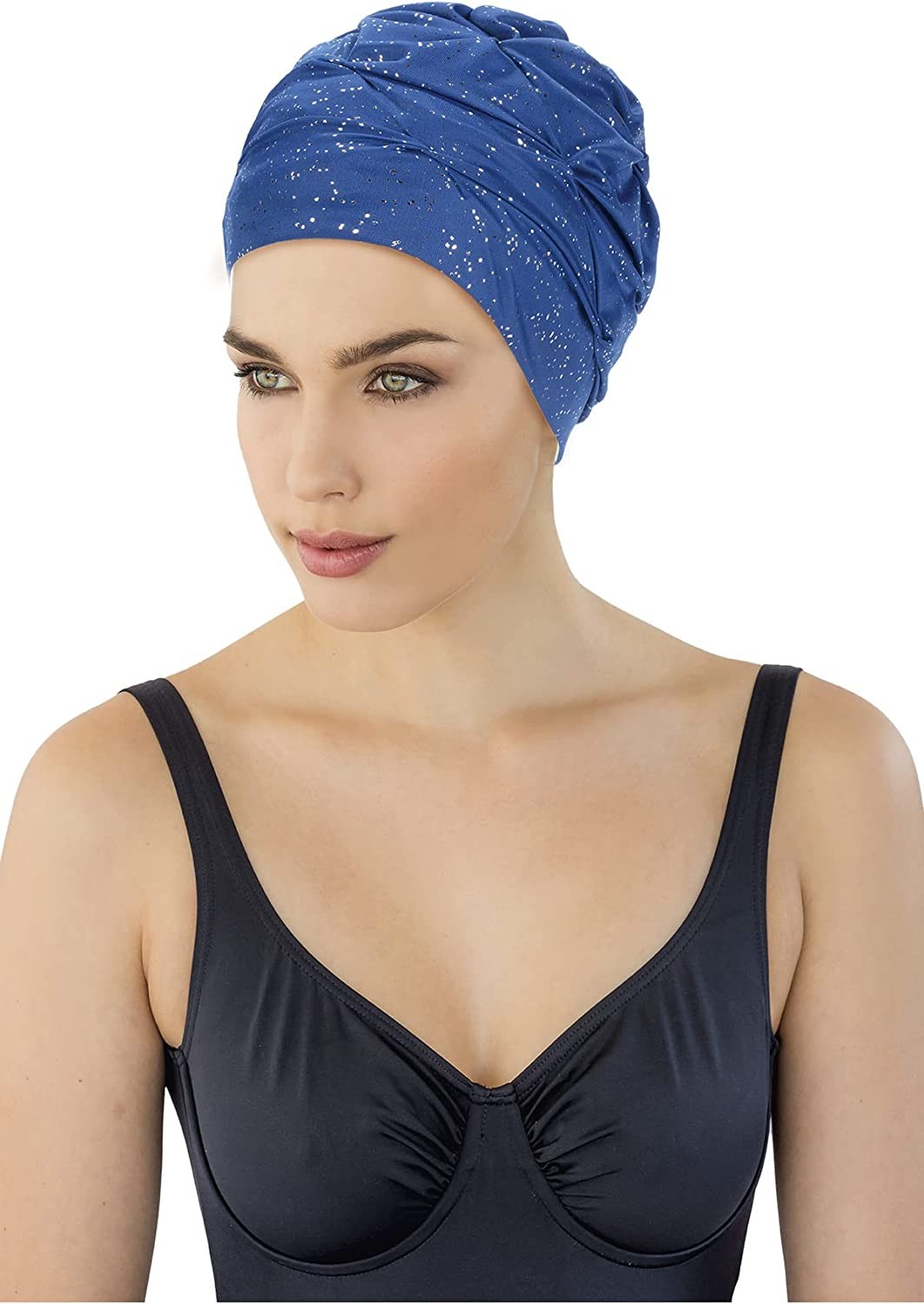 Bonnet de bain Bleu marine et ciel